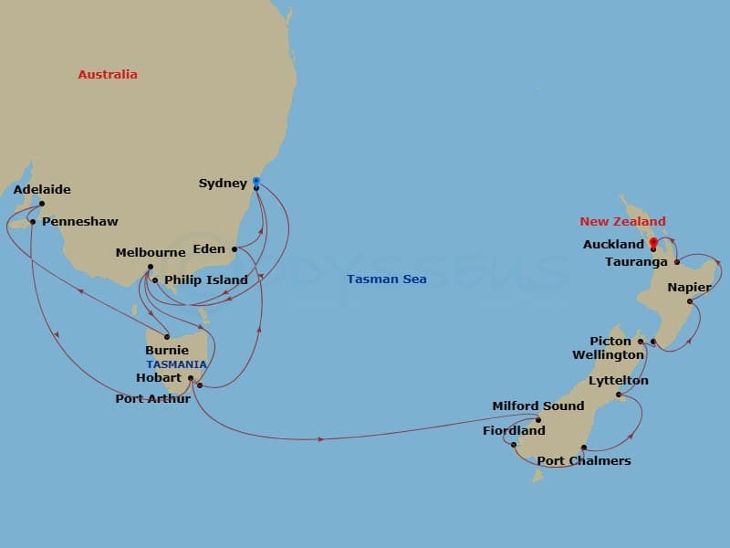 Cruise Itinerary Map