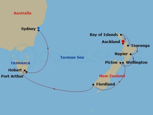 Cruise Itinerary Map
