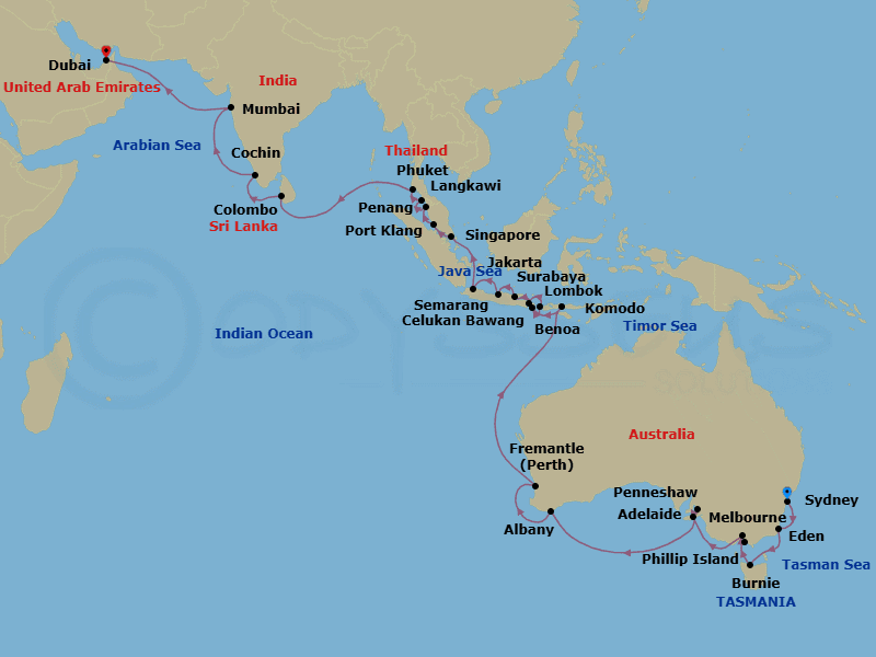 Cruise Itinerary Map
