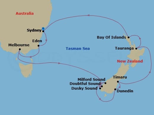 Cruise Itinerary Map