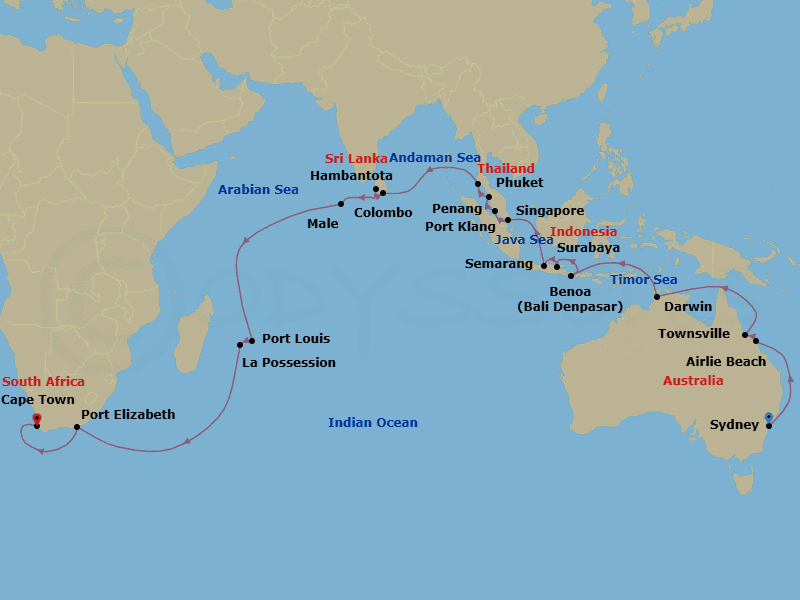 Cruise Itinerary Map