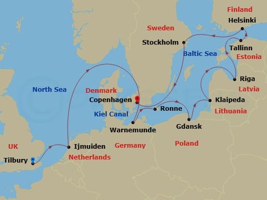 Cruise Itinerary Map