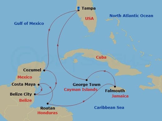 Cruise Itinerary Map