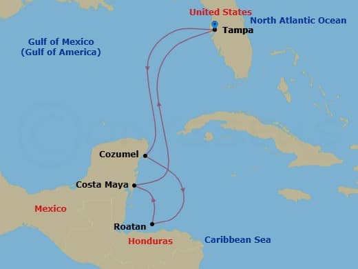 Cruise Itinerary Map