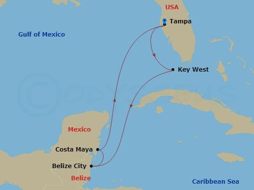 Cruise Itinerary Map