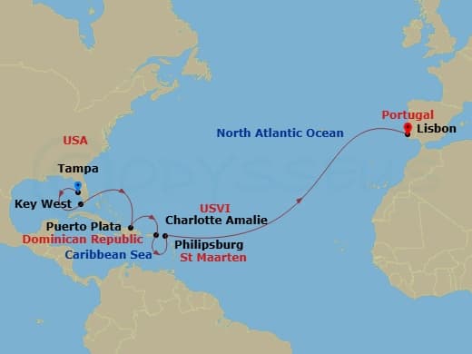 Cruise Itinerary Map