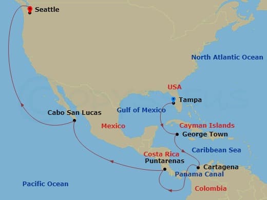 Cruise Itinerary Map