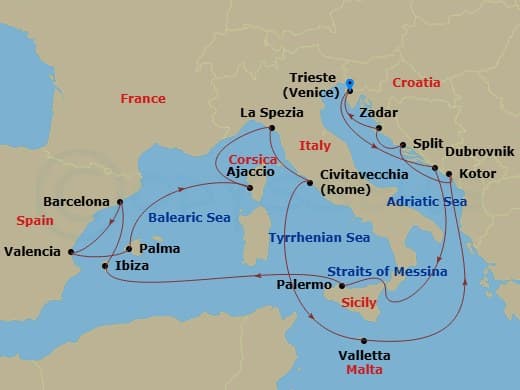 Cruise Itinerary Map