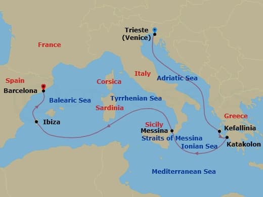 Cruise Itinerary Map