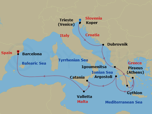 Cruise Itinerary Map