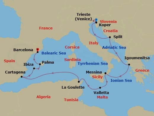 Cruise Itinerary Map