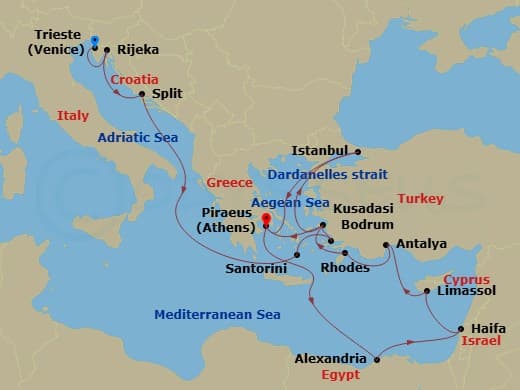 Cruise Itinerary Map