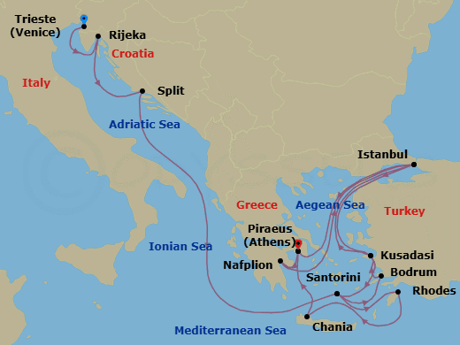 Cruise Itinerary Map