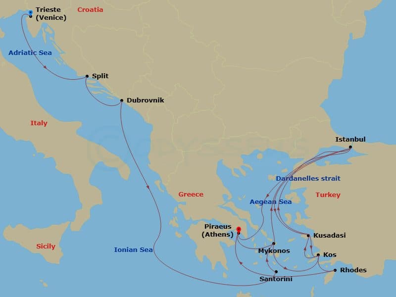 Cruise Itinerary Map