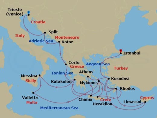 Cruise Itinerary Map