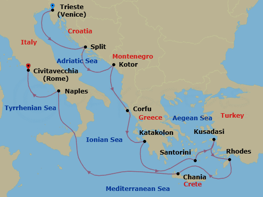 Cruise Itinerary Map
