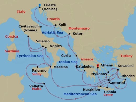 Cruise Itinerary Map