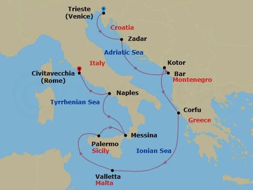 Cruise Itinerary Map