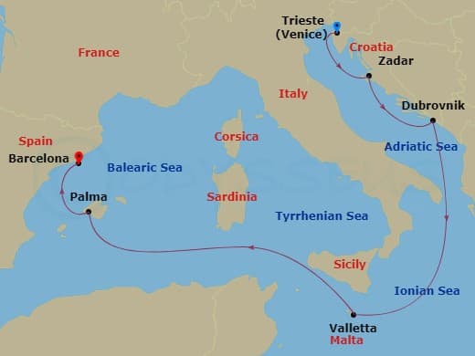 Cruise Itinerary Map