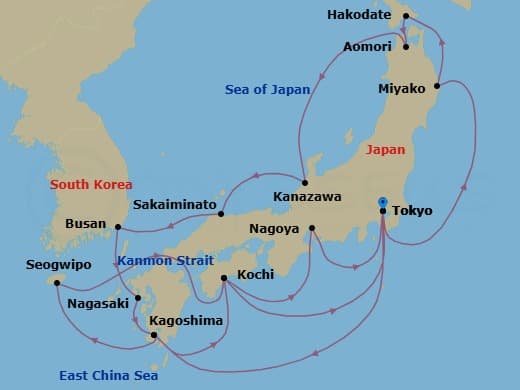 Cruise Itinerary Map