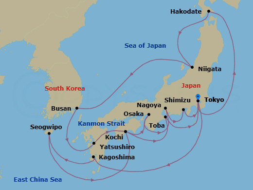 Cruise Itinerary Map