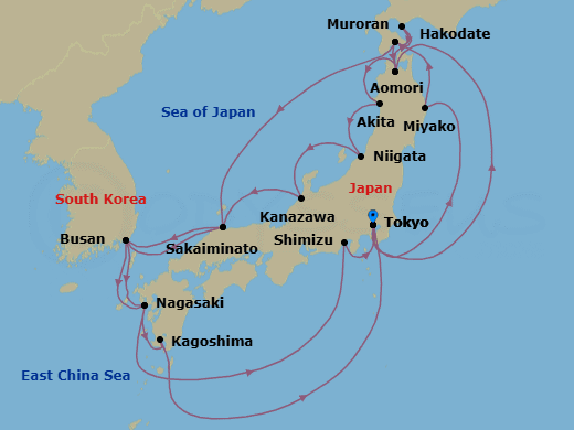 Cruise Itinerary Map