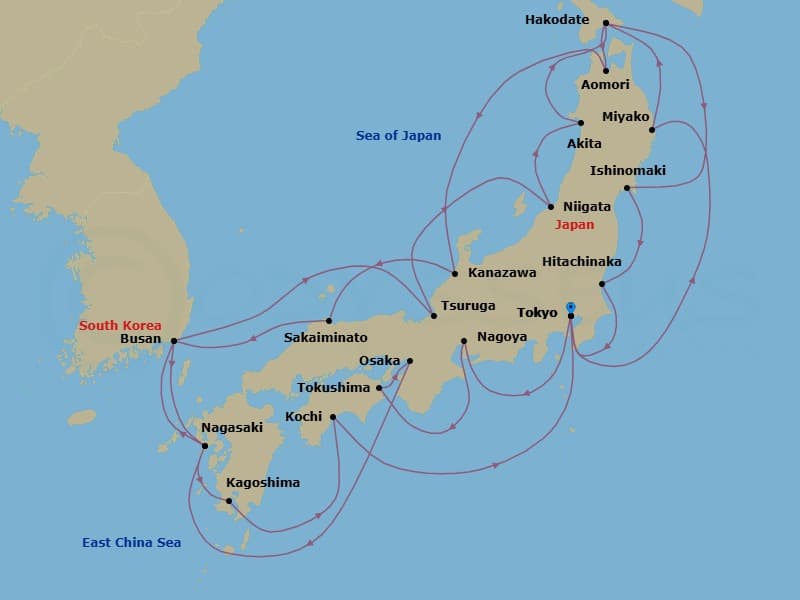 Cruise Itinerary Map