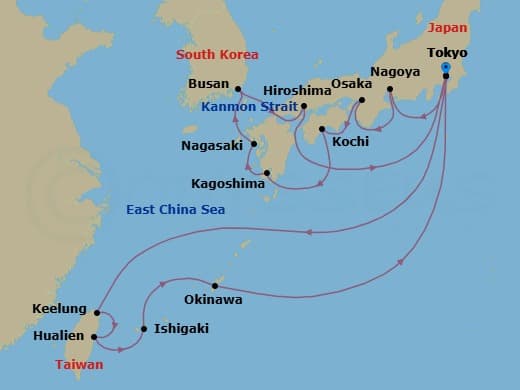 Cruise Itinerary Map