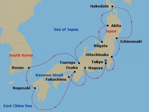 Cruise Itinerary Map