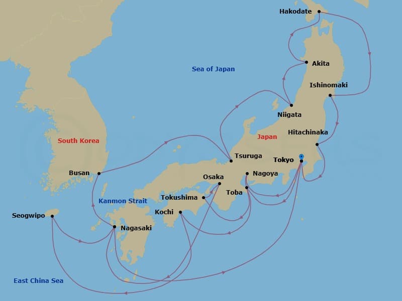 Cruise Itinerary Map