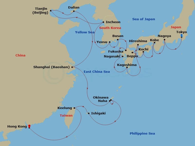 Cruise Itinerary Map