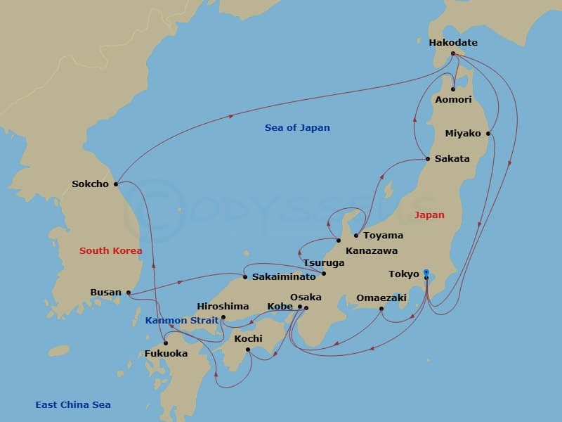 Cruise Itinerary Map
