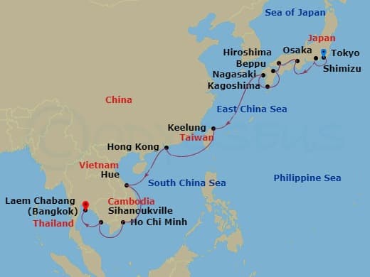 Cruise Itinerary Map