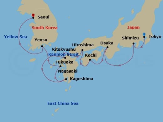 Cruise Itinerary Map