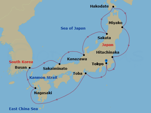 Cruise Itinerary Map
