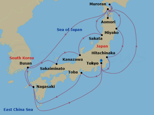 Cruise Itinerary Map