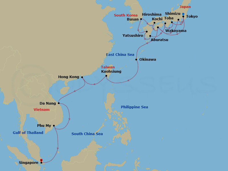 Cruise Itinerary Map