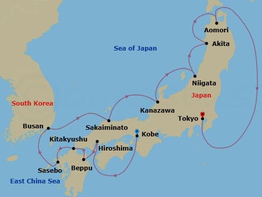 Cruise Itinerary Map