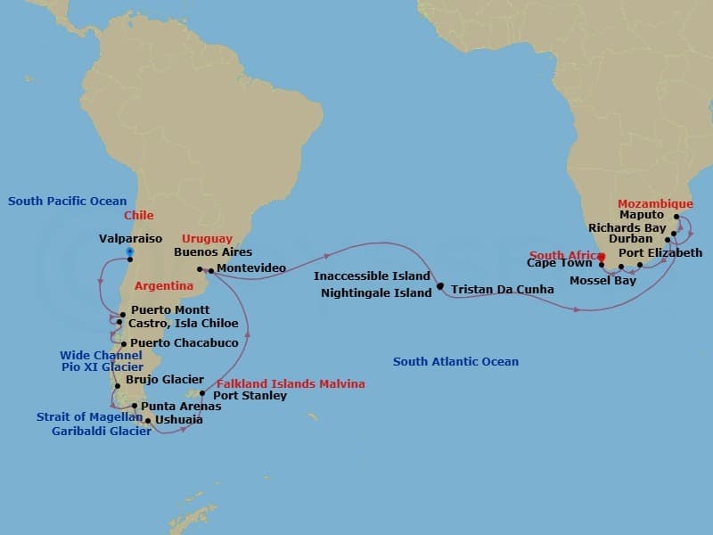 Cruise Itinerary Map