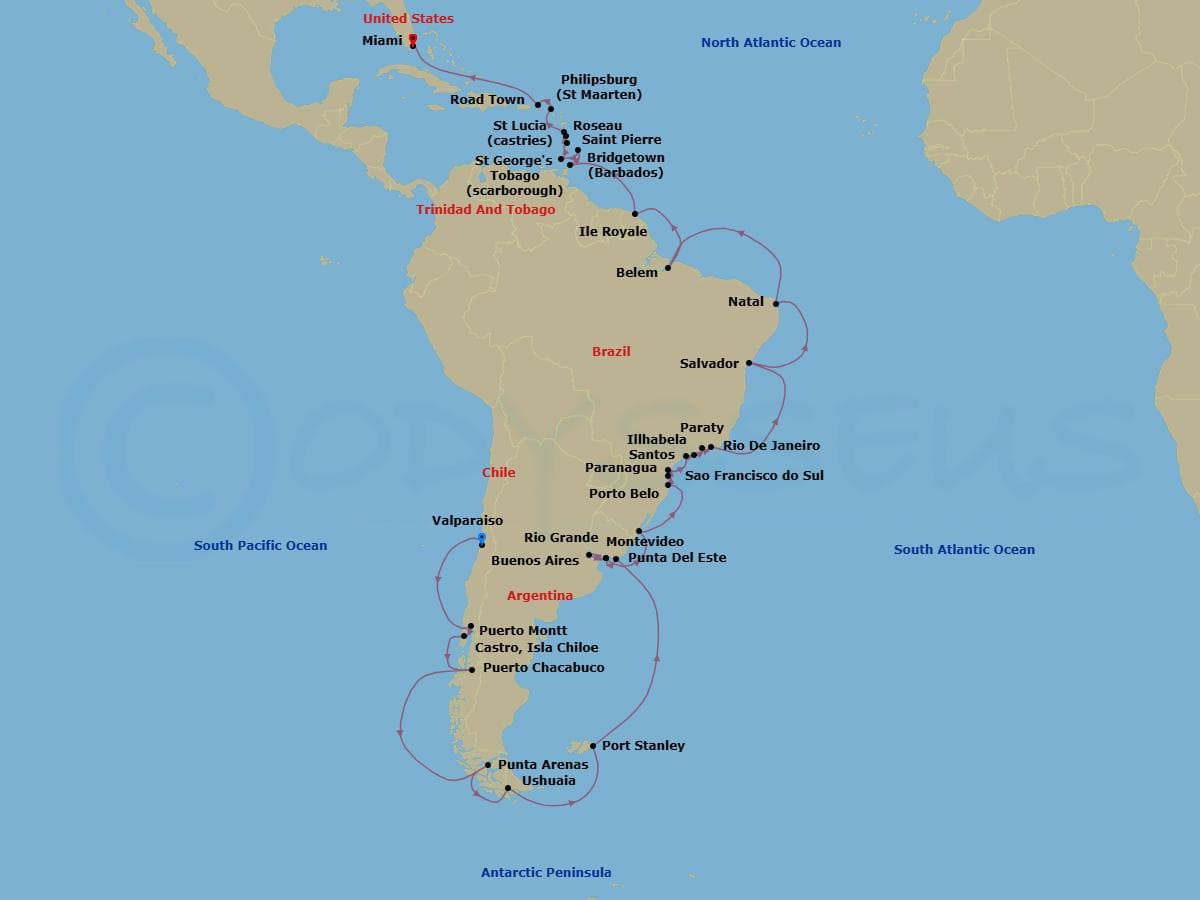 Cruise Itinerary Map