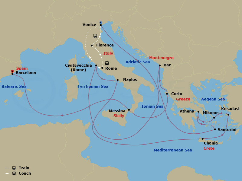 Cruise Itinerary Map