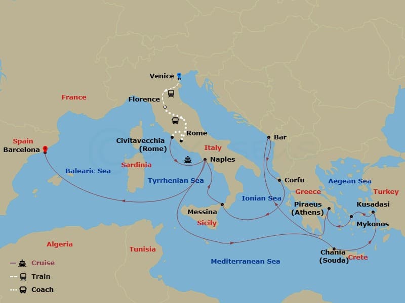 Cruise Itinerary Map