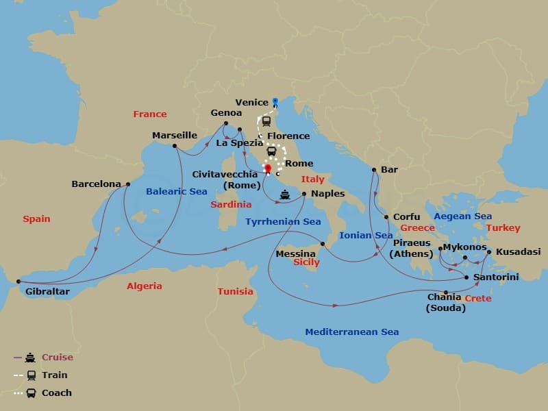 Cruise Itinerary Map