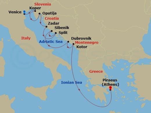 Cruise Itinerary Map