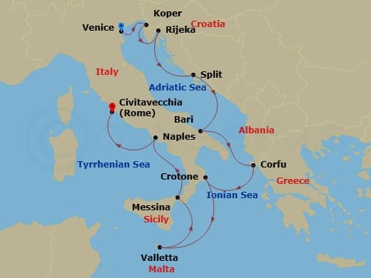 Cruise Itinerary Map