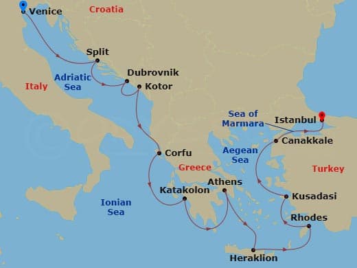 Cruise Itinerary Map