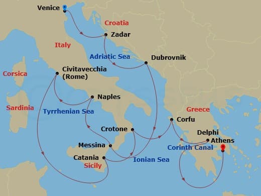 Cruise Itinerary Map