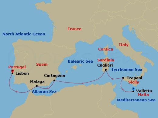 Cruise Itinerary Map