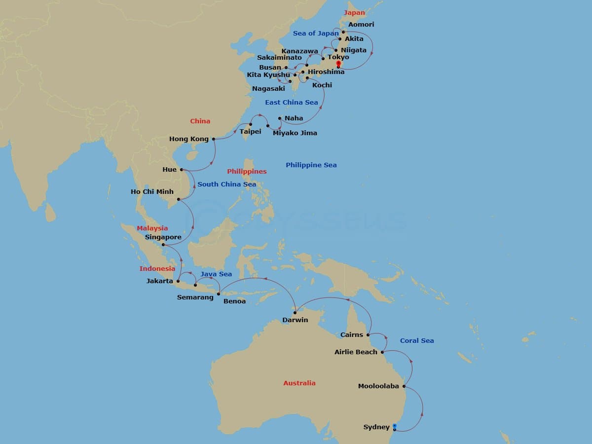 Cruise Itinerary Map