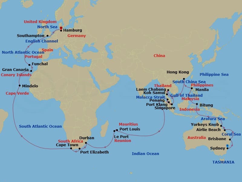 Cruise Itinerary Map